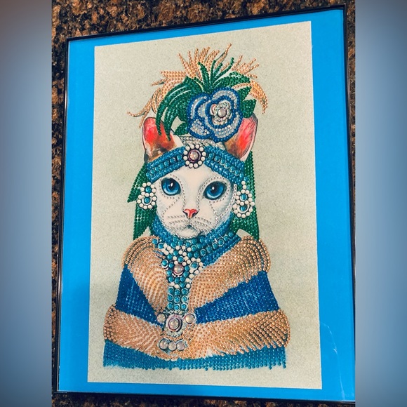Finished Crystal Rhinestone Cat Goddess Diamond Painting - Picture 4 of 4